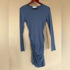 NWT, Michael Stars Los Angeles- Jordan ruched mini dress, ribbed. Size S